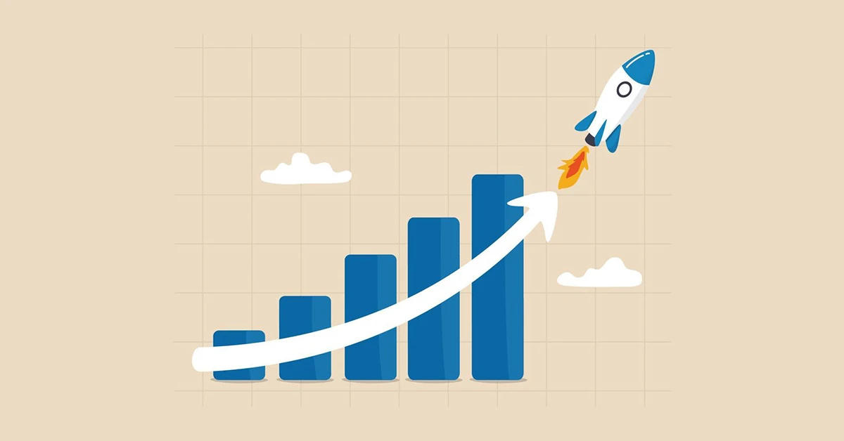 rocket-graph-illustration rocket graph illustration